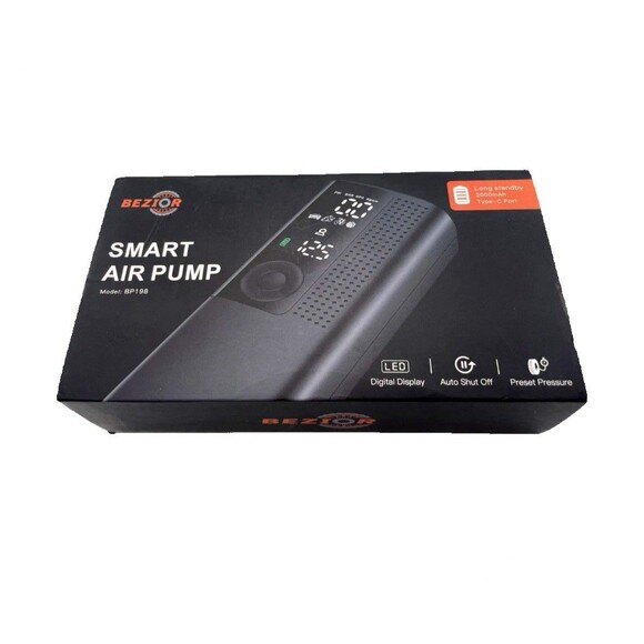 Smart Tire Air Pump Cordless Rechargeable Portable Compact Power Bank Flashlight - Picture 1 of 10